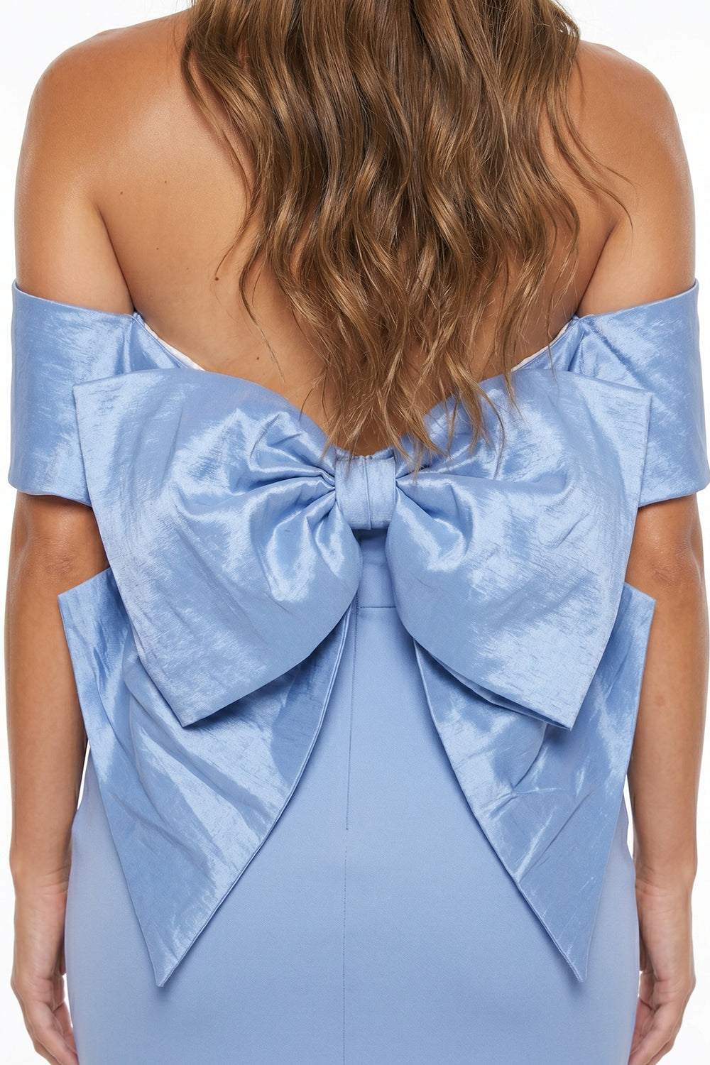 Bow Detail Off The Shoulder Midi Dress