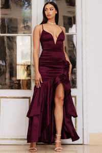 Symphony Dress - Taffeta Layered Ruffle Maxi Dress | Zezebe