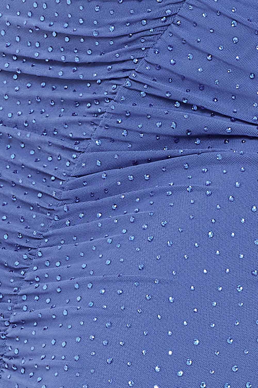 Symphony Dress - Rhinestone On Mesh Ruched Maxi Dress | Zezebe