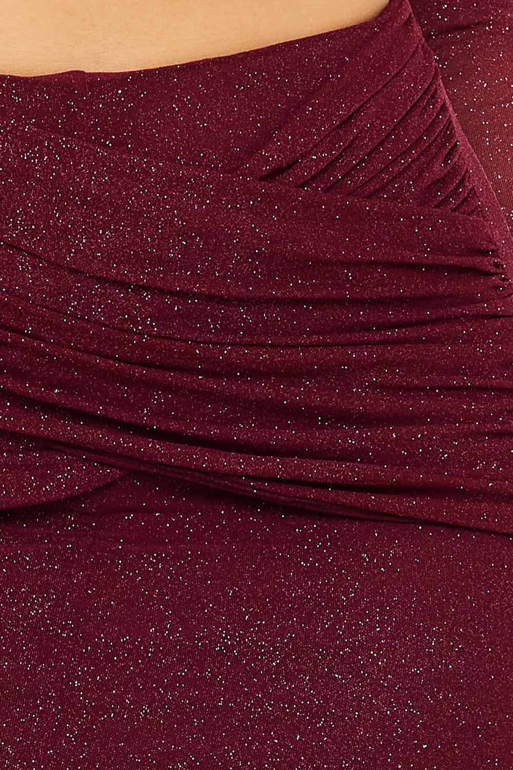 Power mesh With Glitter Maxi Dress
