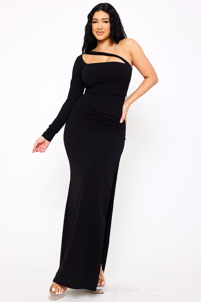Symphony Dress - One Shoulder With Strap Maxi Dress | Zezebe