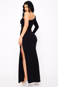 Symphony Dress - One Shoulder With Strap Maxi Dress | Zezebe