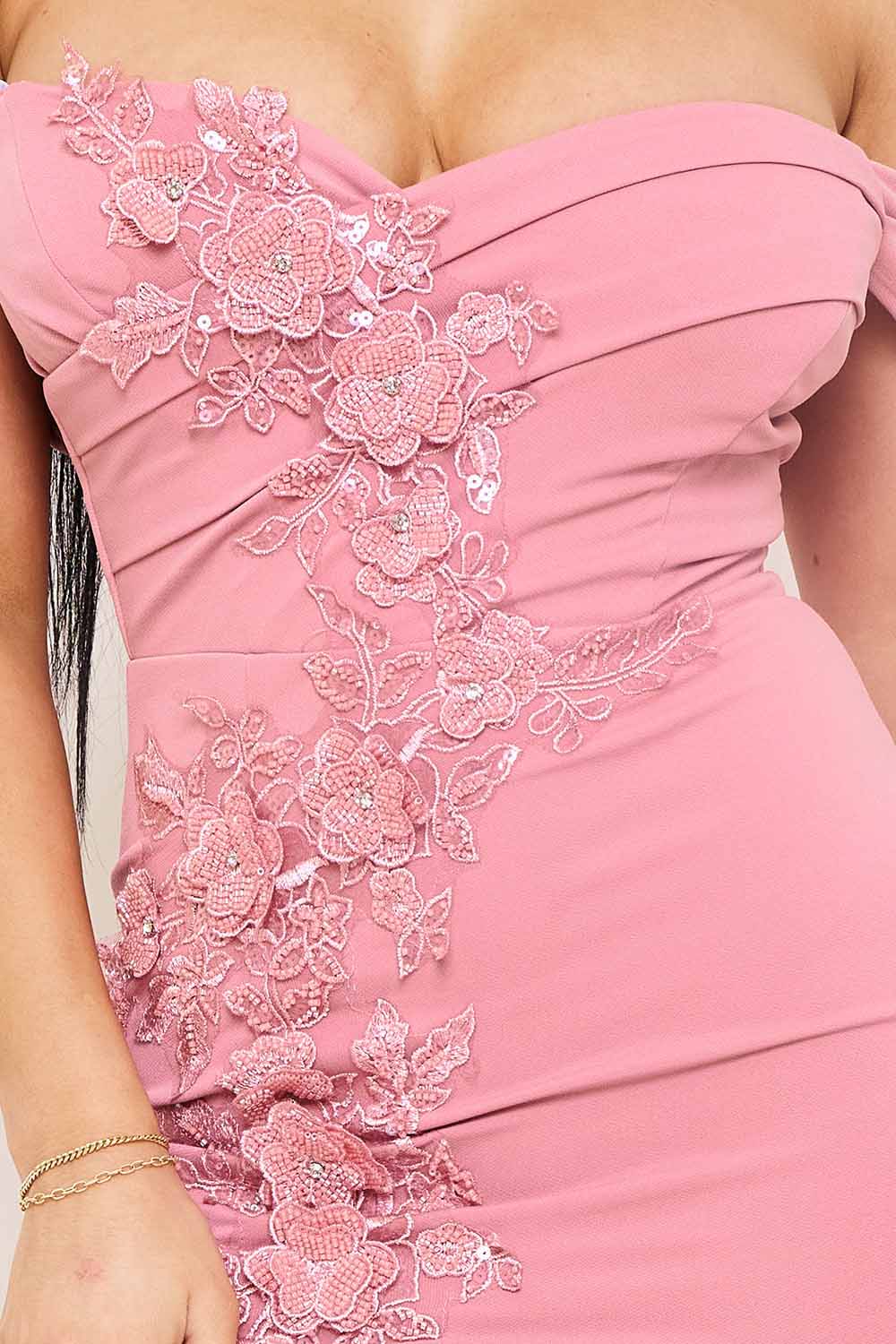 Symphony Dress - Flower Shaped Sequin Maxi Dress | Zezebe