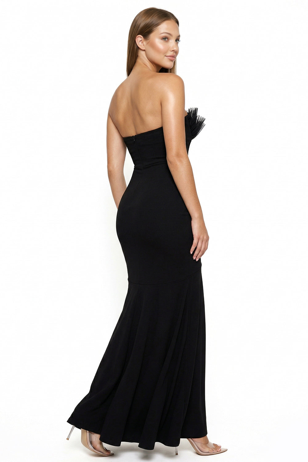 Ruffle Top Mermaid Maxi Dress