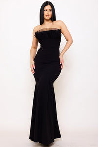 Symphony Dress - Ruffle Top Mermaid Maxi Dress | Zezebe