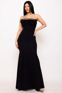 Symphony Dress - Ruffle Top Mermaid Maxi Dress | Zezebe