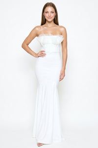 Ruffle Top Mermaid Maxi Dress