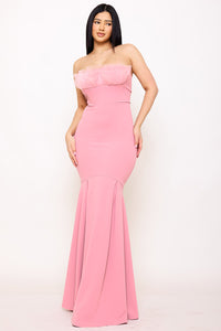 Symphony Dress - Ruffle Top Mermaid Maxi Dress | Zezebe