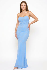 Patterned Rhinestone Maxi Dress