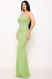 Symphony Dress - Patterned Rhinestone Maxi Dress | Zezebe