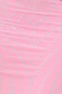 Symphony Dress - Patterned Rhinestone Maxi Dress | Zezebe