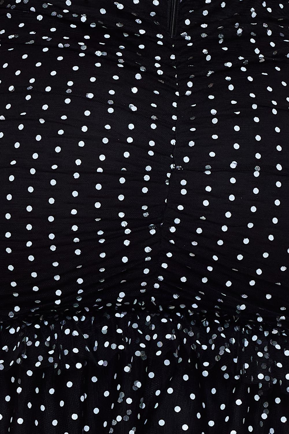 Polka Dot Mesh Mermaid Maxi Dress