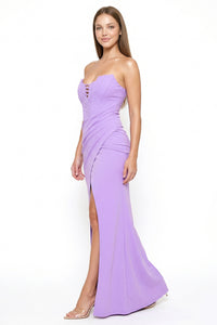 Glittered Bustier Top Maxi Dress