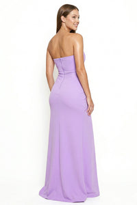 Glittered Bustier Top Maxi Dress