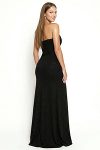Glittered Bustier Top Maxi Dress