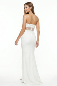 Glittered With Mesh Maxi Dress