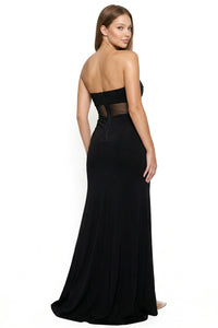 Glittered With Mesh Maxi Dress
