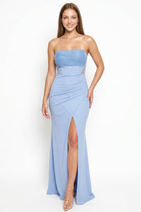 Glittered With Mesh Maxi Dress