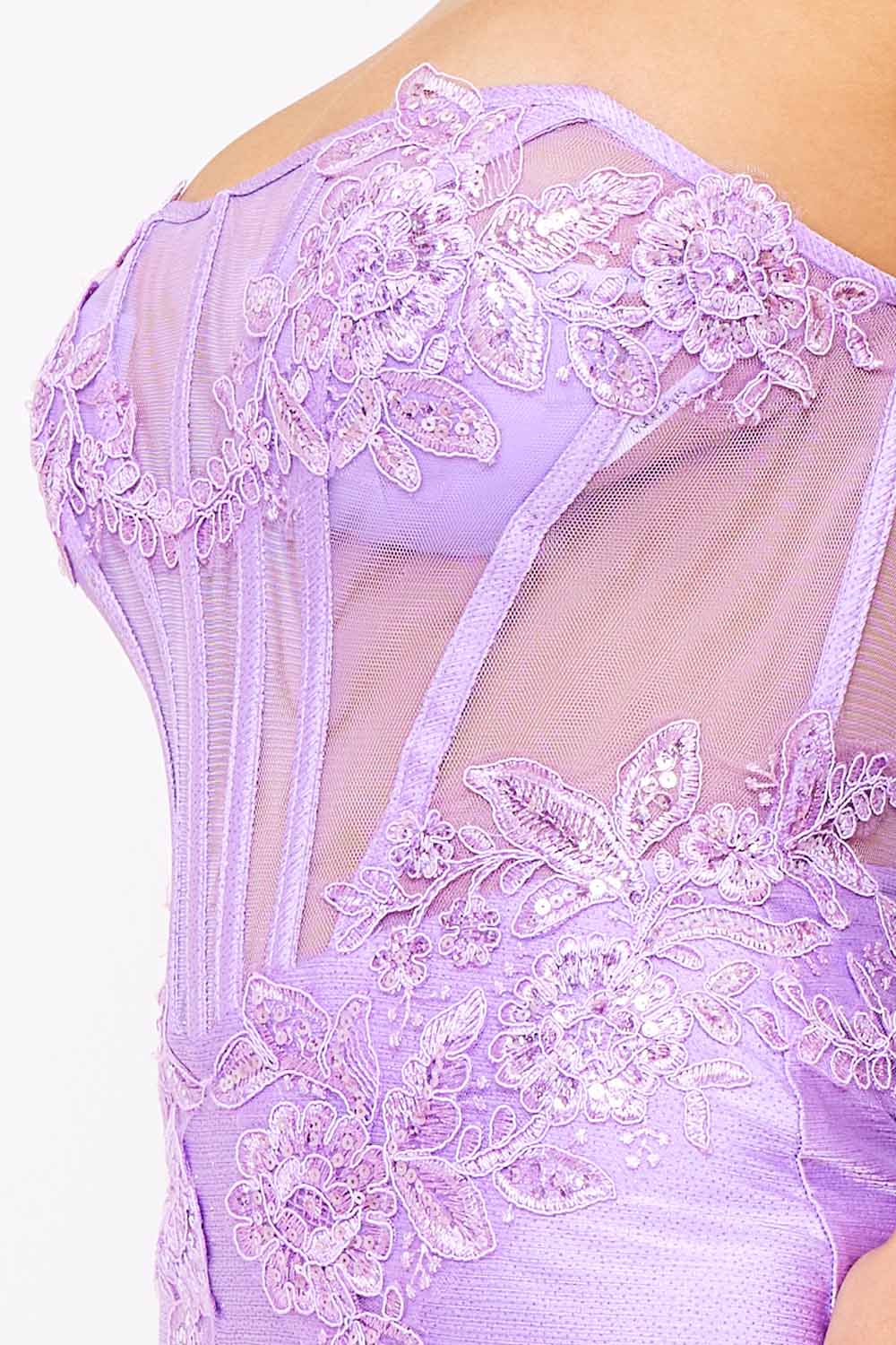 Symphony Dress - Glitter Shakira Rib Lace Detailed Maxi Dress | Zezebe