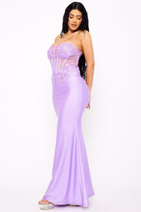 Symphony Dress - Glitter Shakira Rib Lace Detailed Maxi Dress | Zezebe