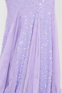 Sequin With Mesh Mermaid Silhouette Maxi Dress