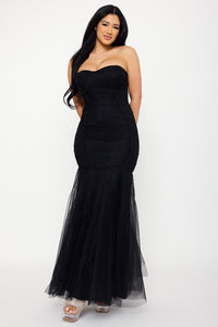 Symphony Dress - Overlay Mesh Mermaid Maxi Dress | Zezebe