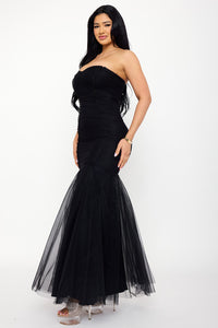 Symphony Dress - Overlay Mesh Mermaid Maxi Dress | Zezebe