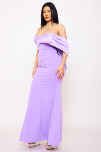 Symphony Dress - Crezia Fabric With Satin Large Bow Detail Maxi Dress | Zezebe
