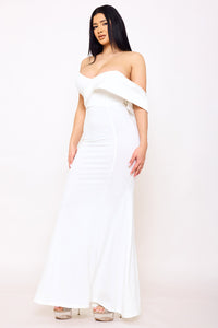 Symphony Dress - Crezia Fabric With Satin Large Bow Detail Maxi Dress | Zezebe