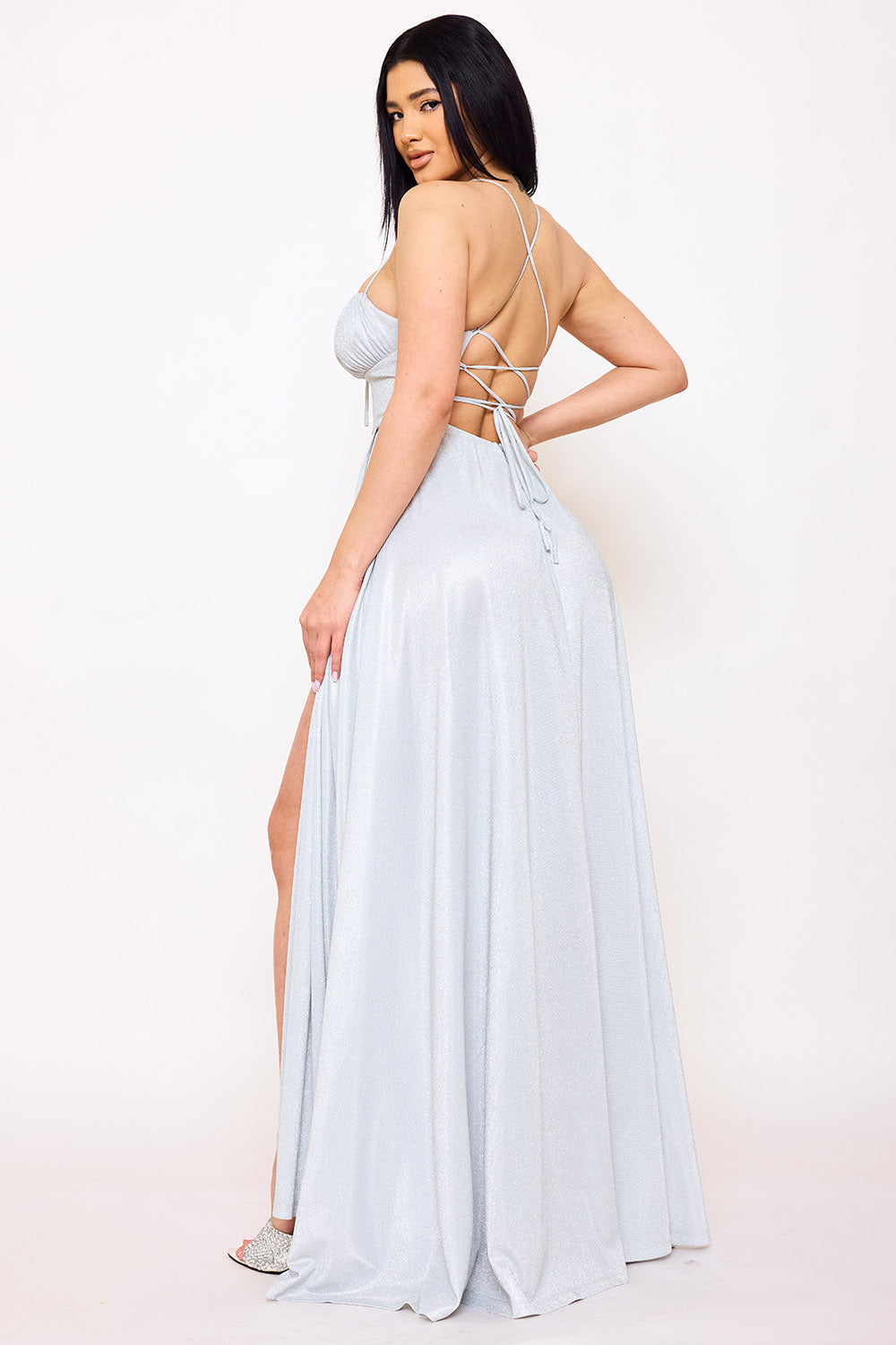 Spaghetti Strap Sherri Shine Maxi Dress
