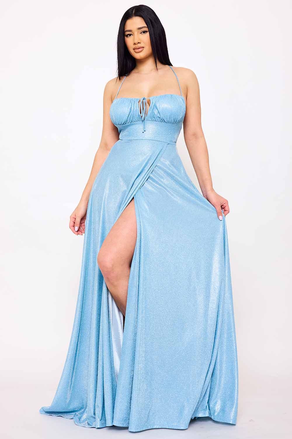 Spaghetti Strap Sherri Shine Maxi Dress
