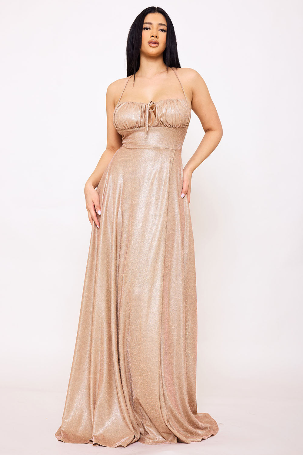 Spaghetti Strap Sherri Shine Maxi Dress
