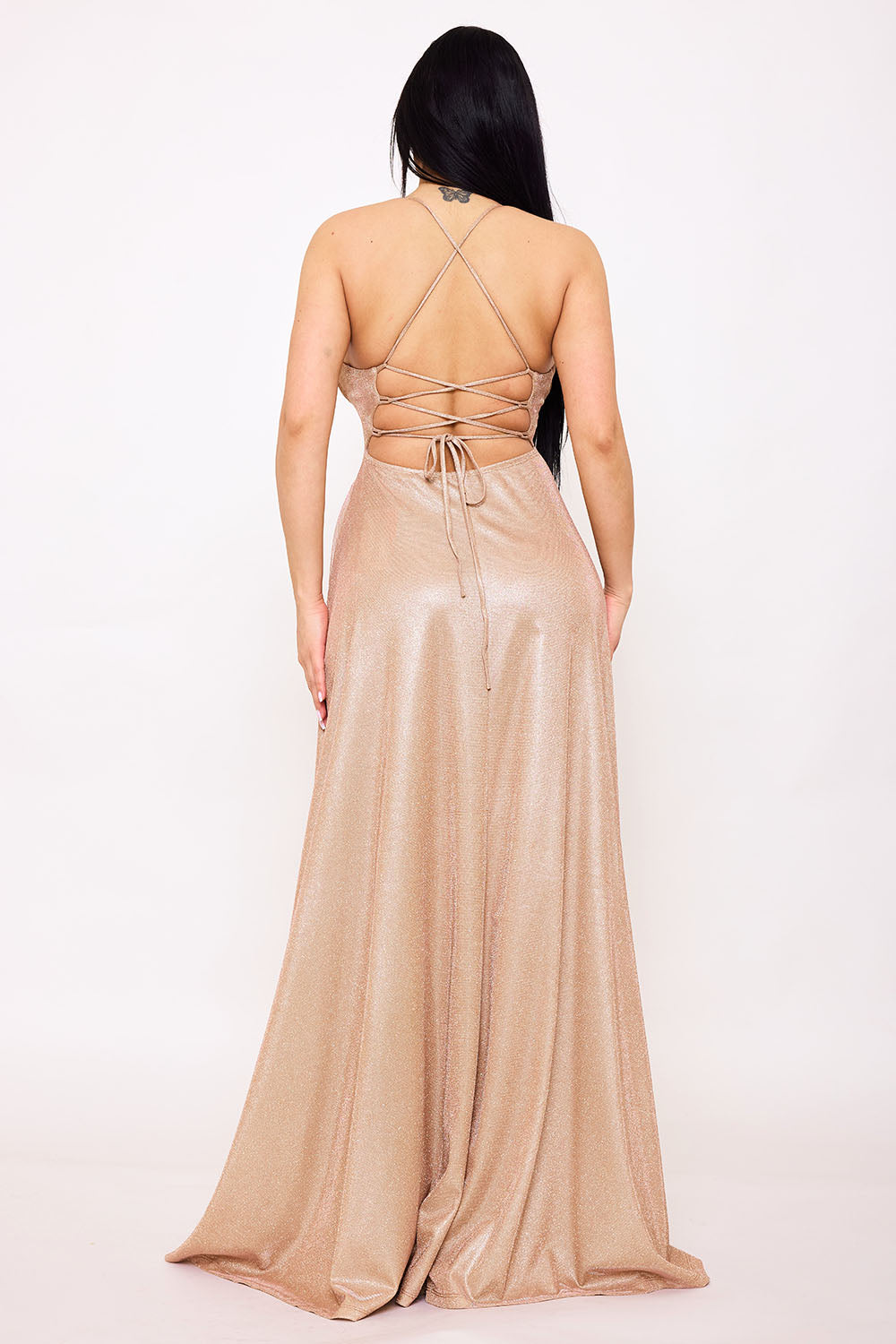 Spaghetti Strap Sherri Shine Maxi Dress