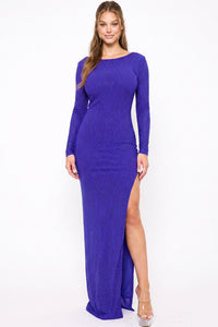 Full Rhinestone Studded Maxi Dress