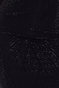 Full Rhinestone Studded Maxi Dress