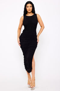 Symphony Dress - Rhinestone Ruched Long Dress | Zezebe