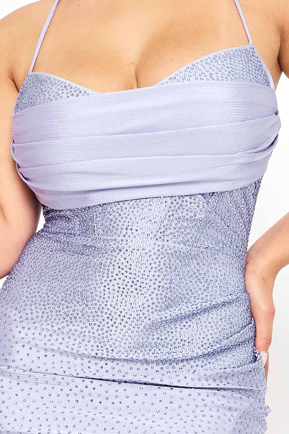 Symphony Dress - Rhinestone Mermaid Maxi Dress | Zezebe