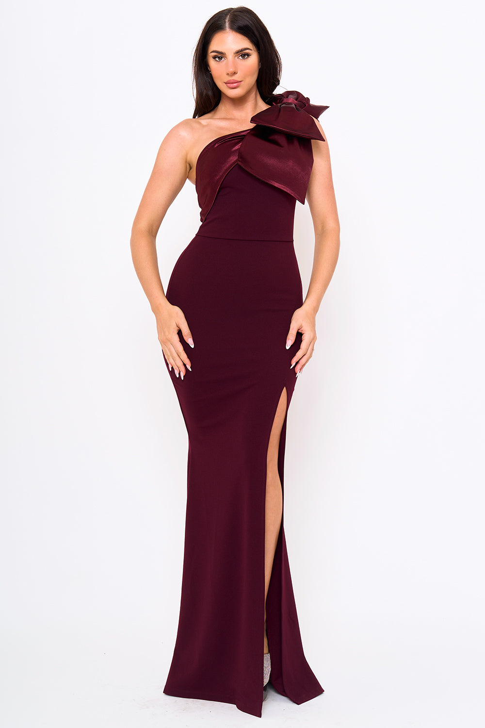 Symphony Dress - Techno Crepe And Satin Maxi Dress | Zezebe