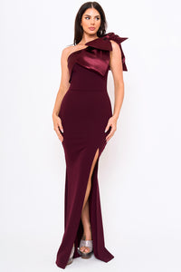 Symphony Dress - Techno Crepe And Satin Maxi Dress | Zezebe