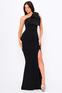 Symphony Dress - Techno Crepe And Satin Maxi Dress | Zezebe