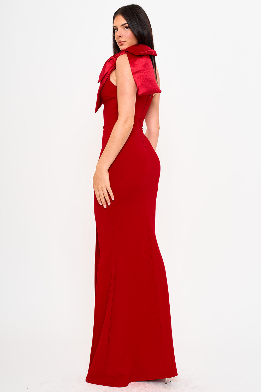 Symphony Dress - Techno Crepe And Satin Maxi Dress | Zezebe