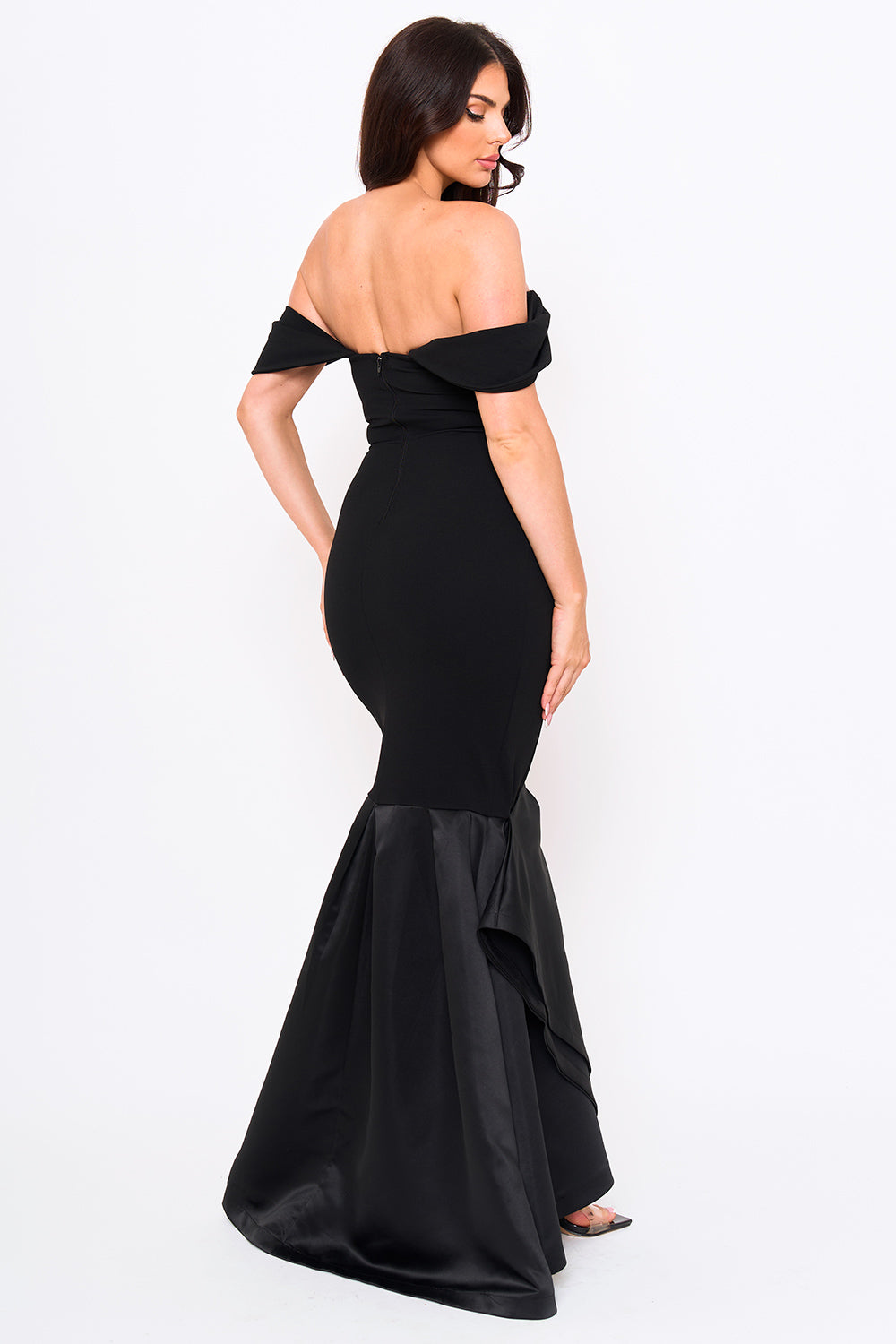 Symphony Dress - Satin Contrast Bottom Mermaid Maxi Dress | Zezebe