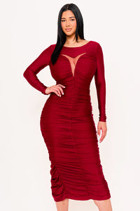 Symphony Dress - Satin V Shape Cutout Front Maxi Dress | Zezebe