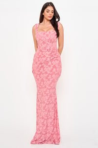 Symphony Dress - Bustier Bodice With Twist On The Side Maxi Dress | Zezebe