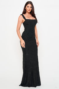 Symphony Dress - Bustier Bodice With Twist On The Side Maxi Dress | Zezebe