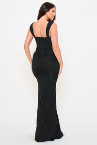 Symphony Dress - Bustier Bodice With Twist On The Side Maxi Dress | Zezebe