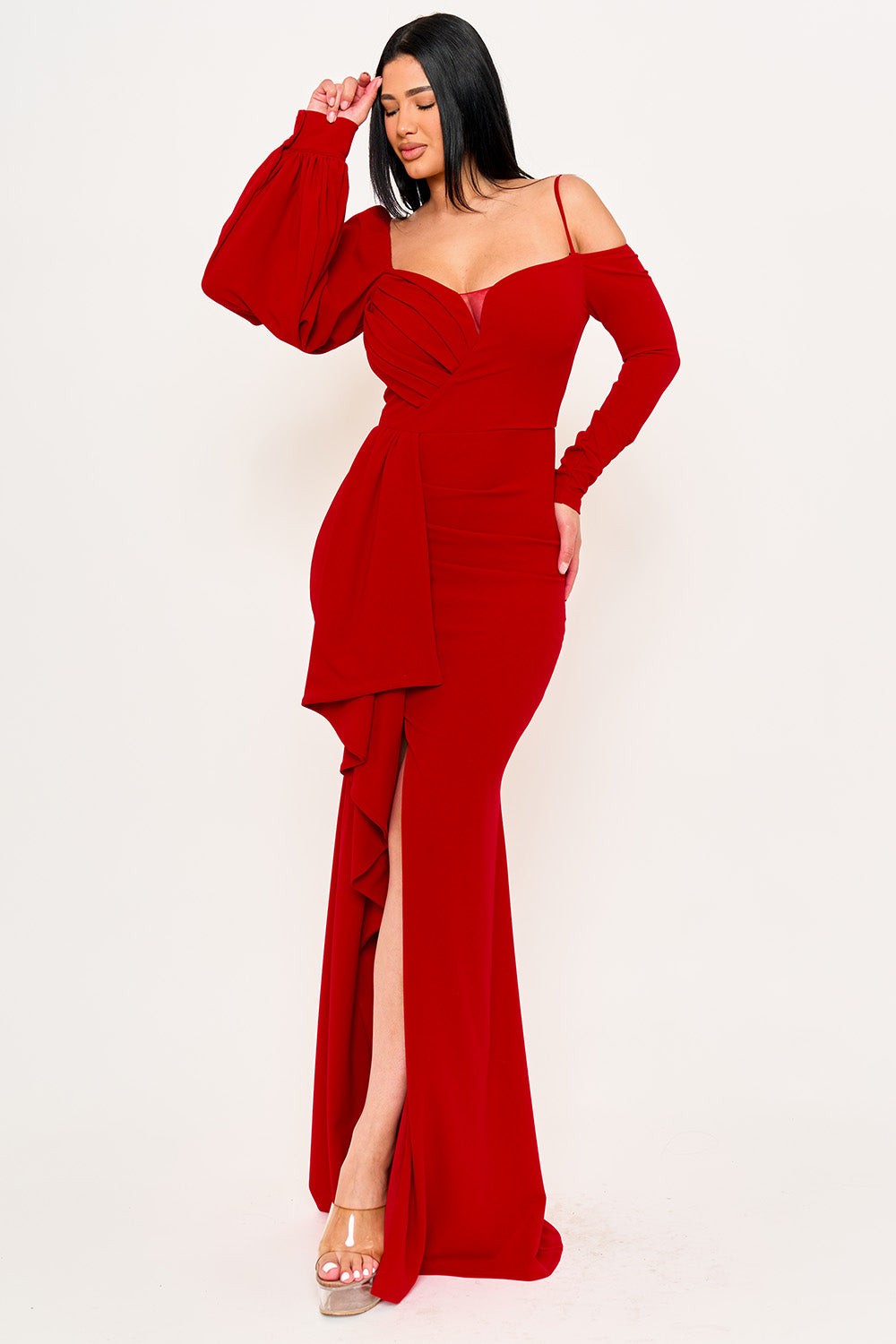 Symphony Dress - Different Sleeve Detail Maxi Dress | Zezebe