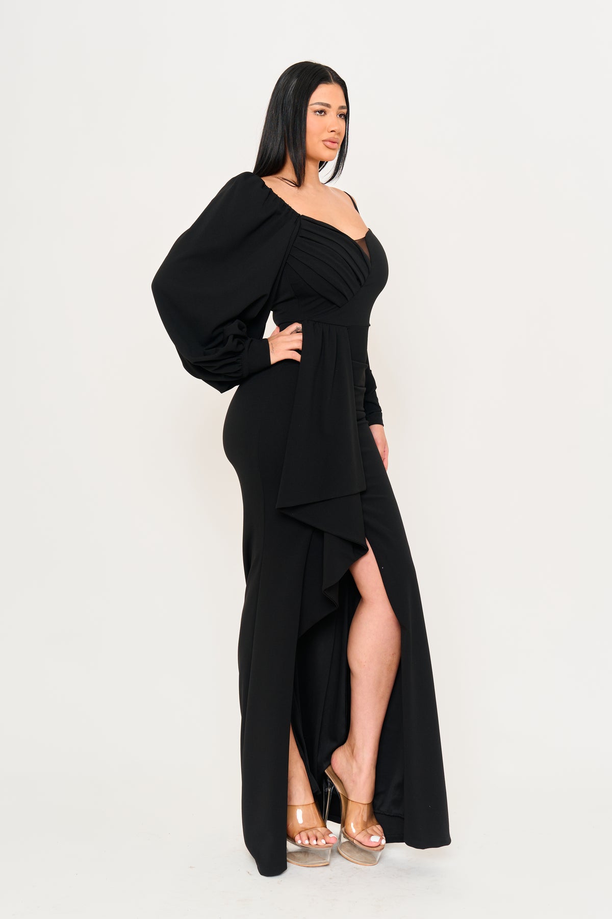 Symphony Dress - Different Sleeve Detail Maxi Dress | Zezebe