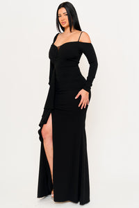 Symphony Dress - Different Sleeve Detail Maxi Dress | Zezebe