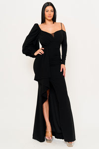 Symphony Dress - Different Sleeve Detail Maxi Dress | Zezebe
